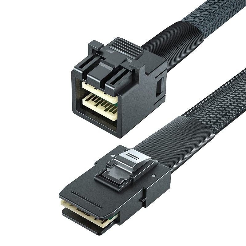 ipolex SFF-8643 to SFF-8087 Mini SAS HD Cable with Sideband, Compatible with 12Gbps SAS Drives and 6Gbps SAS/SATA Drives, 0.8-m(2.62ft), 2 Pack - Image 4